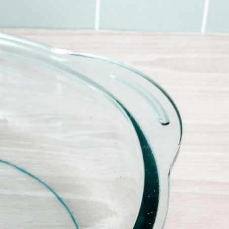 Assadeira Vidro Round Com Aba 2,4 L Vitazza