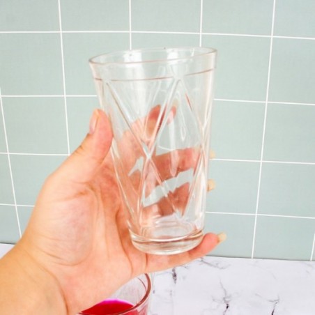 Copo De Vidro Detalhes Dipo Triângulo 300ml