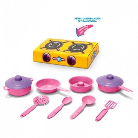 Kit Panelinhas Super Chef 10 Peças Brinquedo Infantil