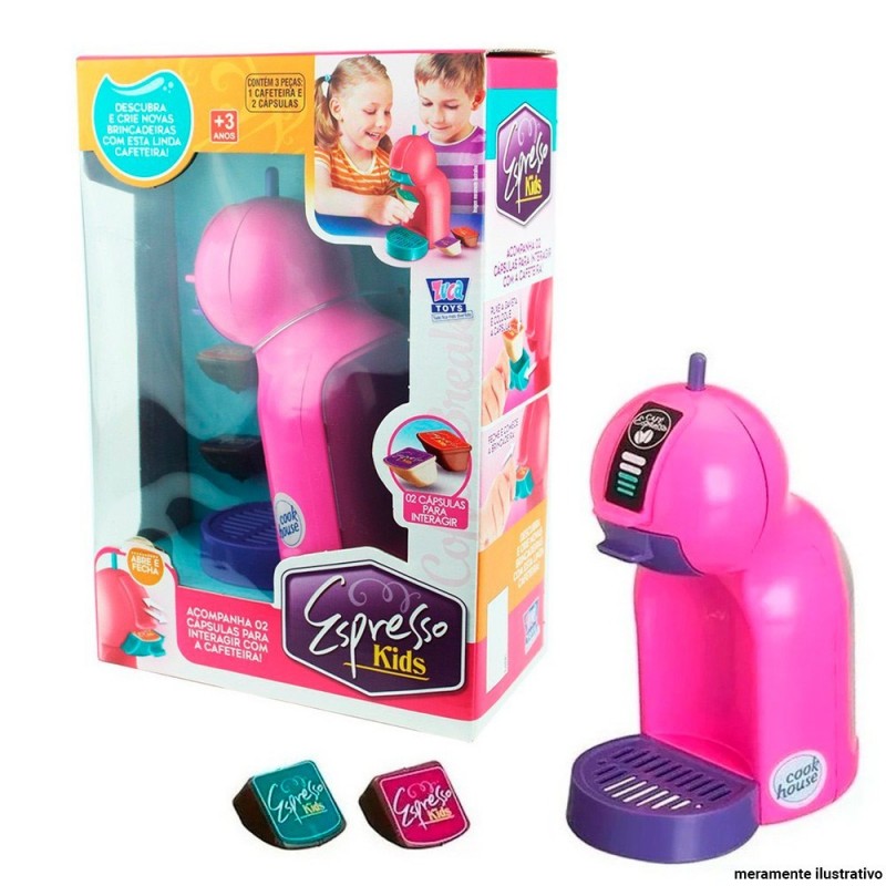 Kit Cafeteira Expresso Kids Com 3 Peças Infantil Zuca Toys