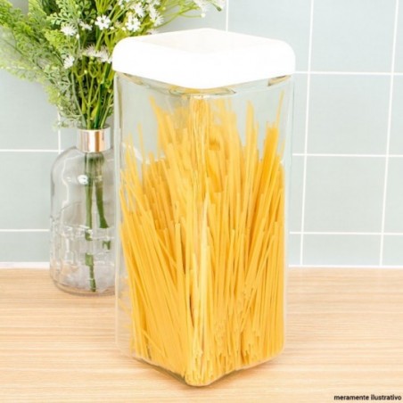 Pote Vidro Quadrado Porta Mantimento Tendenza 2 L Invicta