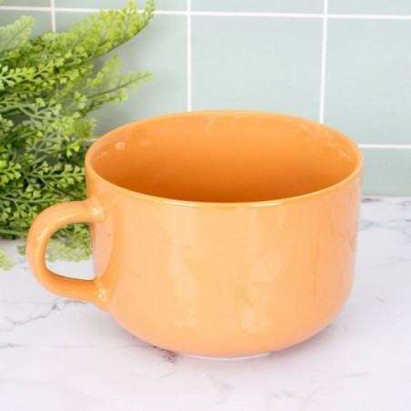 Pote Caneca Sopa Jumbo De Porcelana Caramelo 460ml