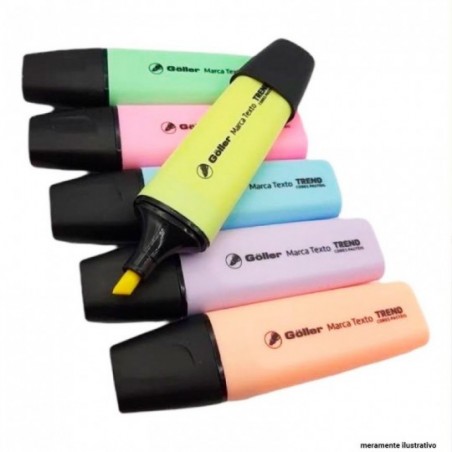 Kit Caneta Marca Texto Cores Pastéis Goller