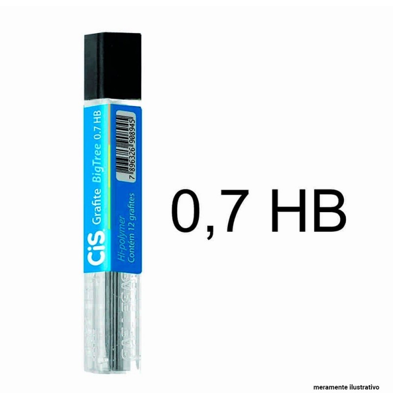 Kit 2 Minas BigTree Grafite 0.7 mm HB CIS 24 Peças