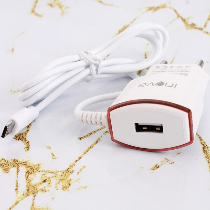 Carregador Smartphone Fast Com Entrada USB E Cabo V8 Inova