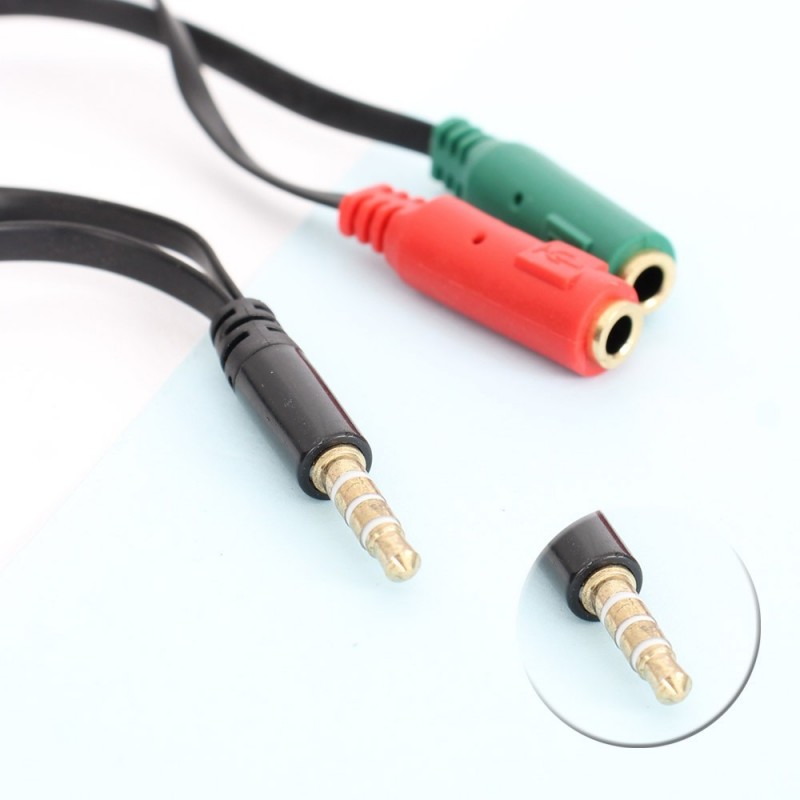 Adaptador De Headset P2/P3 Áudio Computadores Vídeo Games