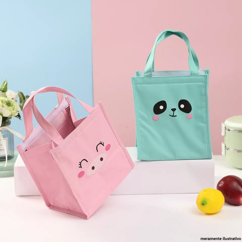 Necessaire Feminina Térmica Estampada C/ Alça De Mão