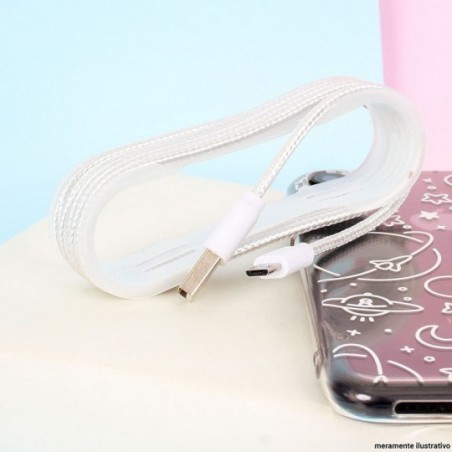 Cabo 1,2 M Micro USB V8 Nylon Trançado Pronta Entrega