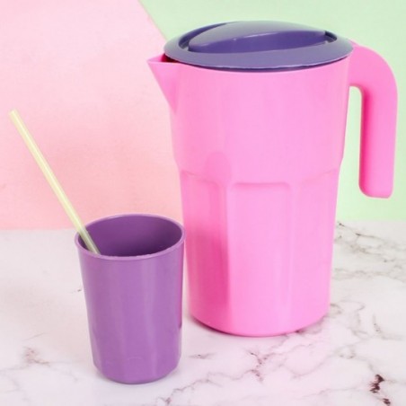 Kit Jarra De Suco Com Copinho E Canudinho Altimar