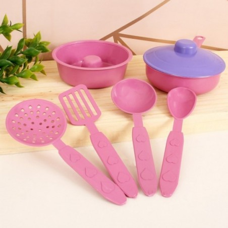 Kit Sonho De Cozinha Infantil Com Panelinhas E Colheres