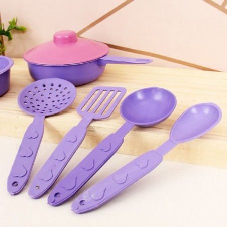 Kit Sonho De Cozinha Infantil Com Panelinhas E Colheres