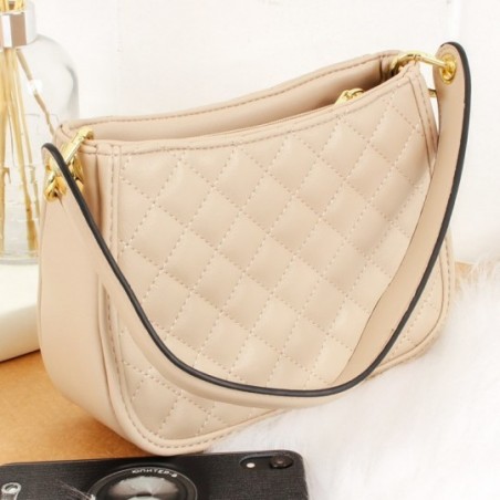 Bolsa Feminina Matelassê Baguete Crossbody Detalhes Metálico