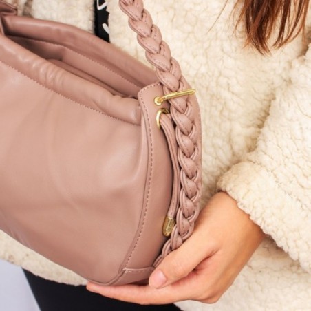 Bolsa Feminina Luxo Baguete Blogueira Com Alça De Mão Tressê