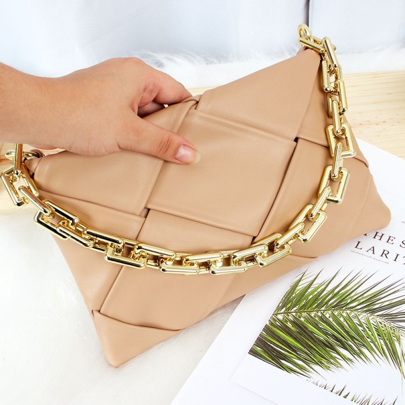 Bolsa Feminina De Ombro Luxo Correntes Grossa Matelassê