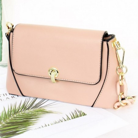 Bolsa Luxo Baguete Feminina Social Fecho Trava Alça De Mão
