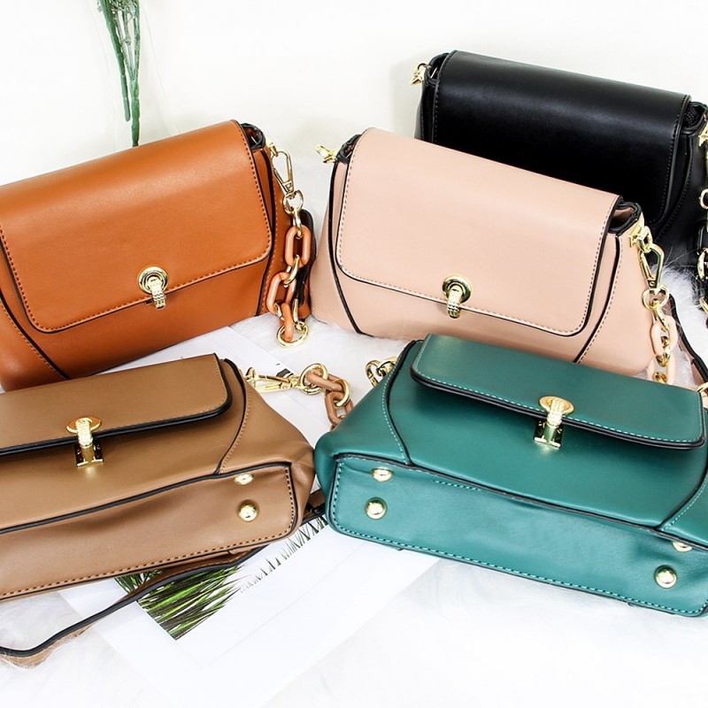 Bolsa Luxo Baguete Feminina Social Fecho Trava Alça De Mão