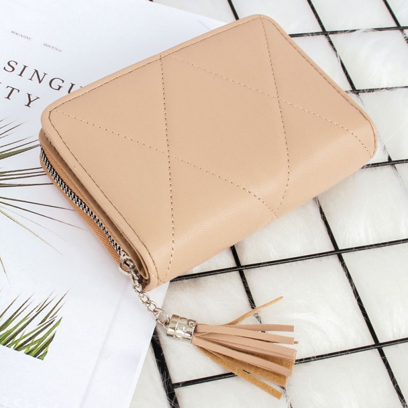 Carteira Feminina Texturizada Em Tassel Porta Cartões