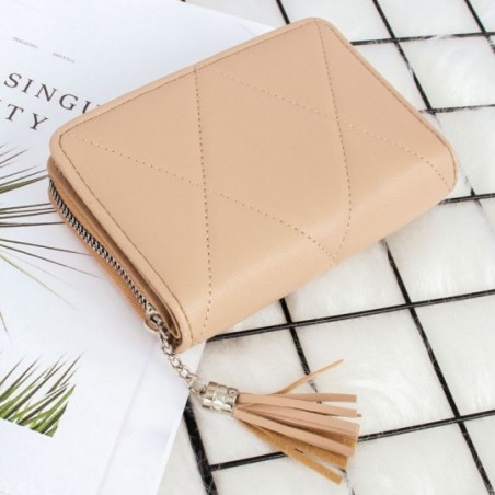 Carteira Feminina Texturizada Em Tassel Porta Cartões