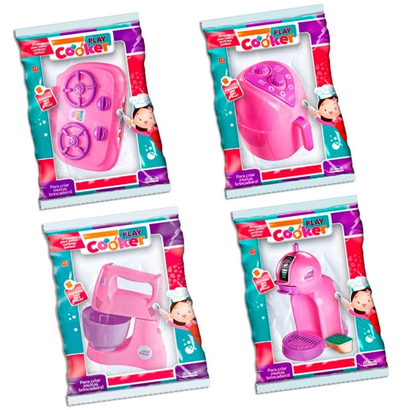 Kit 4 Peças Brincando De Cozinha Infantil Atacado
