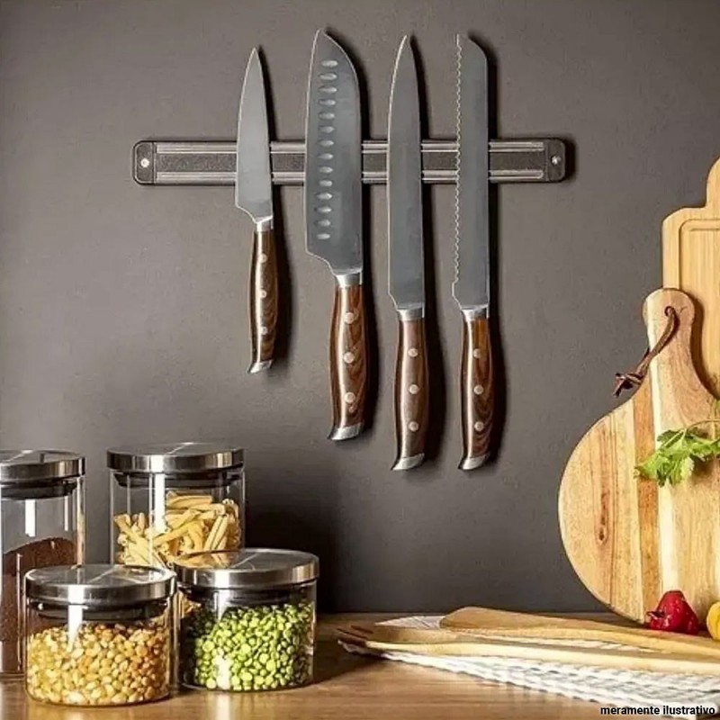 Barra Magnética Imã Suporte Cozinha Churrasqueira Faqueiro