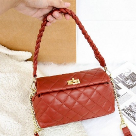 Bolsa Luxo Feminina Blogueira Matelassê Correntes E Trava