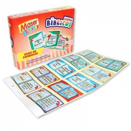 Jogo De Combinar Infantil Biblícos Maser Toys 50 Peças
