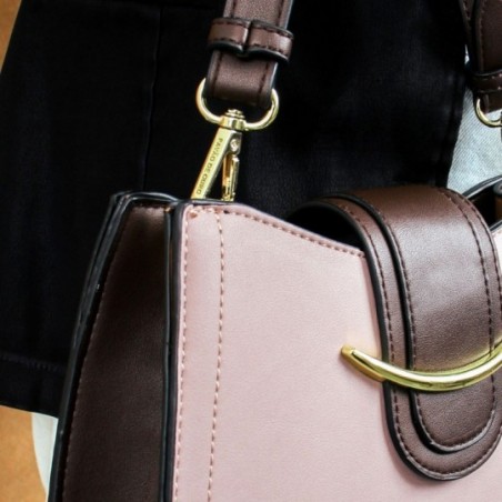 Bolsa Feminina Executiva Luxo Texturizada Lapela Alça De Mão
