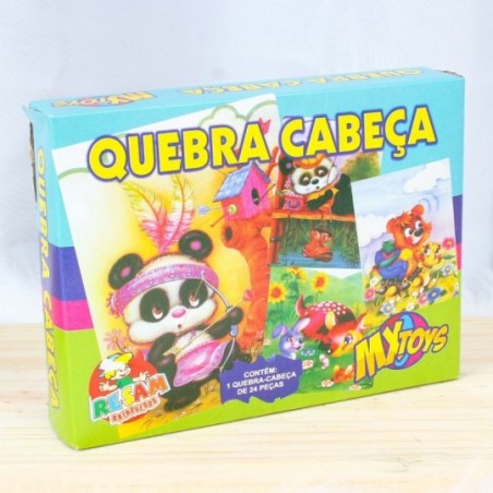 Jogo Quebra Cabeça Animais Variados Infantil C/ 24 Peças