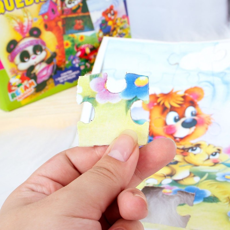 Jogo Quebra Cabeça Animais Variados Infantil C/ 24 Peças
