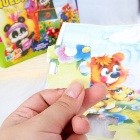 Jogo Quebra Cabeça Animais Variados Infantil C/ 24 Peças