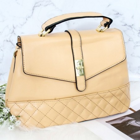 Bolsa Feminina Luxo De Mão Executiva Tressê Duas Repartições