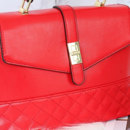 Bolsa Feminina Luxo De Mão Executiva Tressê Duas Repartições