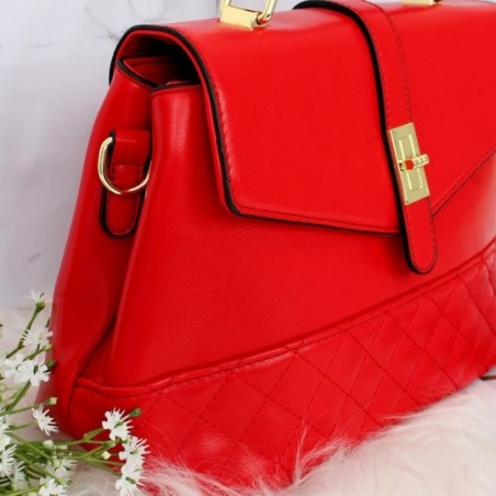 Bolsa Feminina Luxo De Mão Executiva Tressê Duas Repartições