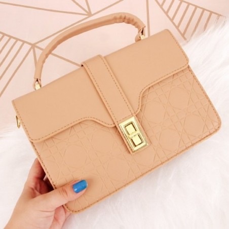 Bolsa Feminina Luxo Mão Estruturada Texturizada Em Matelassê