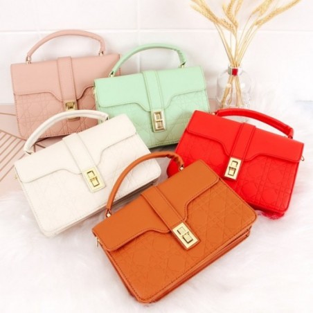 Bolsa Feminina Luxo Mão Estruturada Texturizada Em Matelassê