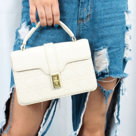 Bolsa Feminina Luxo Mão Estruturada Texturizada Em Matelassê