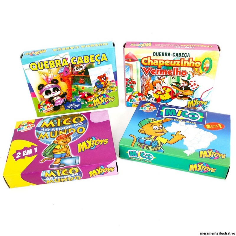 Kit 4 Jogos Infantis Para Meninos E Meninas