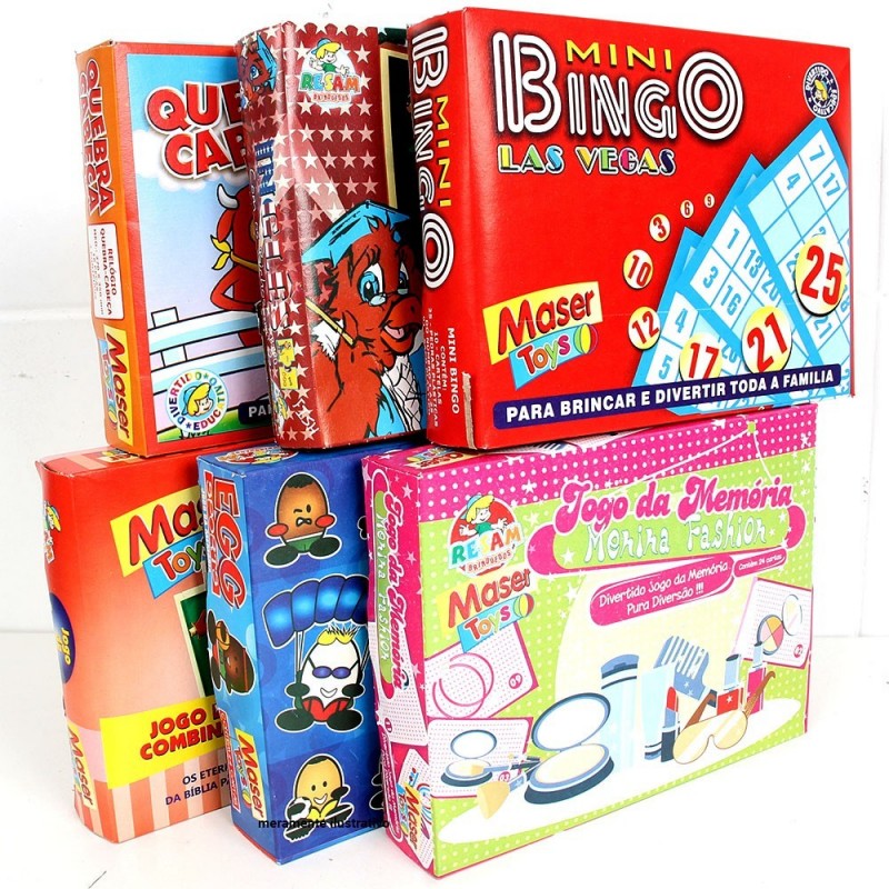 Kit Diversão 6 Jogos Infantis Para Meninos E Meninas 