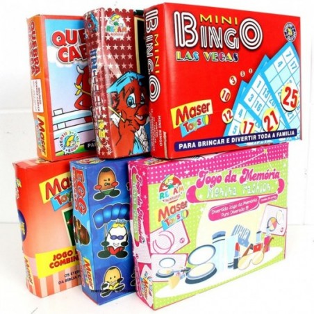 Kit Diversão 6 Jogos Infantis Para Meninos E Meninas 