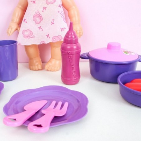 Kit Mamãe Bebe Com Comidinha E Acessórios Infantil