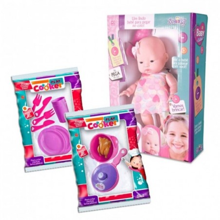 Kit Mamãe Bebe Com Comidinha E Acessórios Infantil