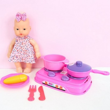 Kit Boneca Nicinha E Papinha Com Acessórios Infantil