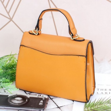 Bolsa Feminina Luxo Baú Estruturada Alça De Mão Blogueira