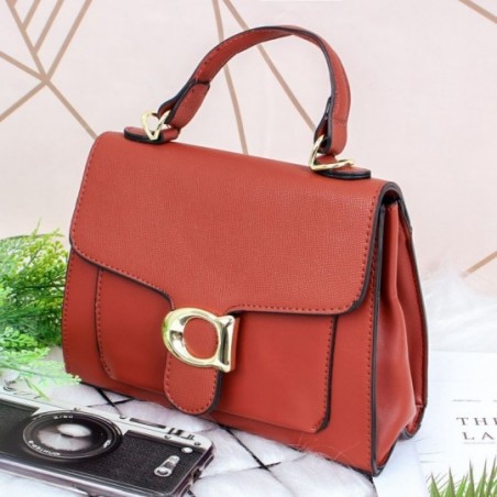 Bolsa Feminina Luxo Baú Estruturada Alça De Mão Blogueira