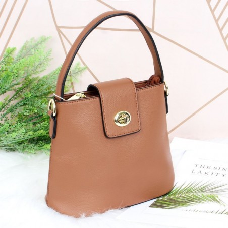 Bolsa Feminina De Mão Transversal Luxo Social Trava Metálica