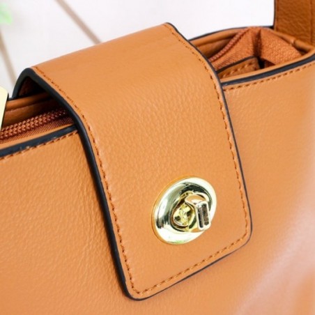 Bolsa Feminina De Mão Transversal Luxo Social Trava Metálica