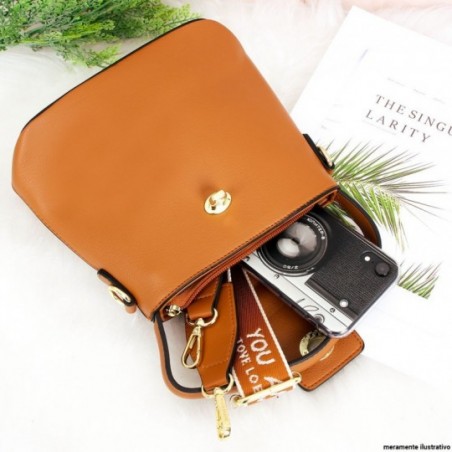 Bolsa Feminina De Mão Transversal Luxo Social Trava Metálica