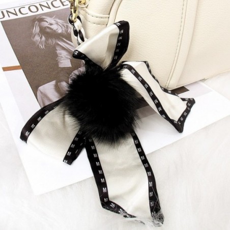 Bolsa Mão Feminina Texturizada Luxo Blogueira Pompom Lenço