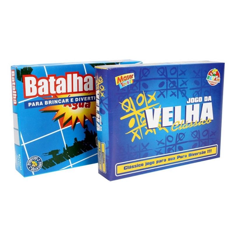 Kit Jogos Em Família Batalha Naval + Jogo Da Velha Infantil