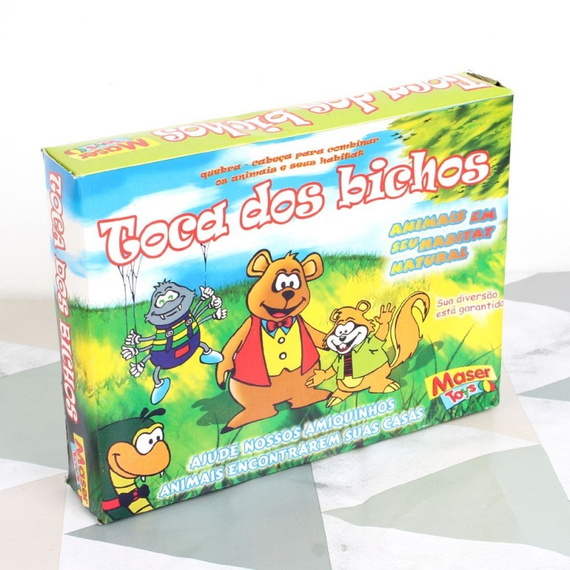 Joga Infantil Quebra Cabeça Educativo Toca Dos Bichos